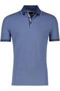 Portofino polo normale fit blauw met details effen katoen