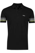 Hugo Boss polo Paddy normale fit zwart geprint 100% katoen