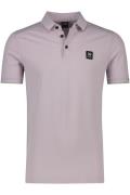 Vanguard polo normale fit lila effen met logo katoen