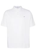 Tommy Hilfiger polo wijde fit wit 2-knoops Big & Tall