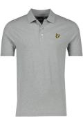 Lyle & Scott polo slim fit grijs gemêleerd katoen