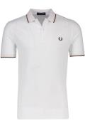 Fred Perry poloshirt normale fit wit effen katoen