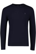 Polo Ralph Lauren trui ronde hals donkerblauw effen katoen normale fit