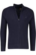 Polo Ralph Lauren vest opstaande kraag donkerblauw rits effen met stru...