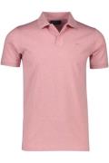 Portofino polo normale fit roze effen 100% katoen