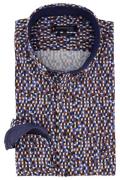 Giordano overhemd Regular Fit donkerblauw printje