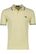 Fred Perry polo normale fit geel effen katoen 2 knoops