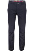 Meyer chino katoen navy effen Rio normale fit