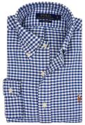 Ralph Lauren slim fit overhemd blauw ruit oxford