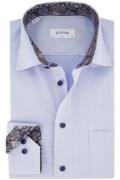 Eton business overhemd wijde fit lichtblauw effen katoen Classic Fit m...
