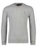 Ralph Lauren sweater grijs Slim Fit ronde hals