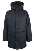 Barbour katoenen winterjas normale fit donkerblauw