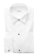 Eton overhemd Slim Fit smoking plissé wit