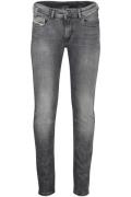 grijze Diesel jeans Sleenker effen denim