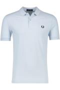 Fred Perry polo normale fit lichtblauw effen 100% katoen