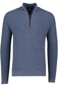 Vanguard half zip trui blauw normale fit katoen