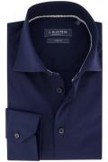 Ledub overhemd ml 7 Modern Fit donkerblauw stretch katoen