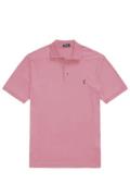 Polo Ralph Lauren polo normale fit roze effen katoen 3-knoops