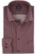 Olymp casual overhemd katoen modern fit ml7 bordeaux