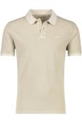 Gant polo korte mouw normale fit beige effen katoen