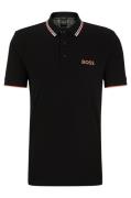 Zwart poloshirt Hugo Boss Paddy Pro normale fit effen katoen