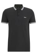 Hugo Boss polo Paddy normale fit zwart effen katoen