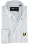 Lyle & Scott casual overhemd normale fit lichtblauw en wit gestreept b...