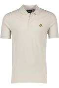 Lyle & Scott polo slim fit beige effen katoen korte mouw