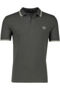 Fred Perry polo normale fit donkergroen effen katoen