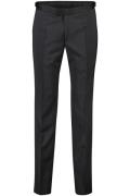 Digel pantalon mix en match zwart effen wol slim fit