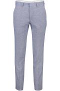 Roy Robson  slim fit pantalon mix en match blauw effen linnen