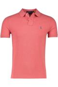 2-knoops Polo Ralph Lauren polo slim fit roze katoen