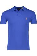 Polo Ralph Lauren 2-knoops polo katoen blauw slim fit