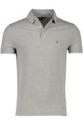 Korte mouw Tommy Hilfiger polo slim fit grijs katoen 3-knoops