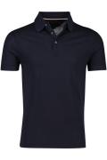 Tommy Hilfiger 3-knoops polo slim fit navy katoen korte mouw