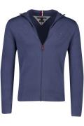 Tommy Hilfiger vest donkerblauw effen rode rits