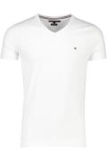 Tommy Hilfiger t-shirt extra slim fit wit v-neck effen