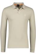 Hugo Boss 2-knoops Passerby polo slim fit beige katoen