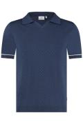 Blue Industry polo blauw geruit