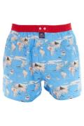 Mc Alson boxershort lichtblauw geprint wereld katoen