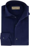 Mouwlengte 7 John Miller overhemd slim fit navy linnen