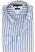 Tommy Hilfiger regular fit overhemd blauw gestreept