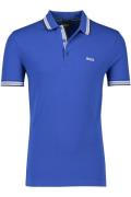 Katoenen Boss Green Paddy polo effen blauw normale fit