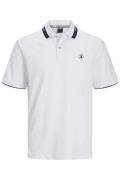 Jack & Jones poloplus size wit effen katoen