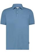 State of Art poloshirt wijde fit blauw effen katoen