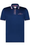 State of Art polo donkerblauw effen katoen