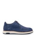 Rehab sneakers donkerblauw leer structuur