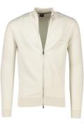 Katoenen Boss vest effen beige rits