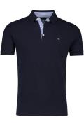 katoenen Portofino polo effen donkerblauw normale fit