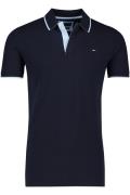 Portofino polo extra lang effen donkerblauw katoen